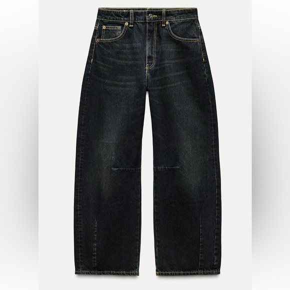 Zara Denim - Zara Women’s Faded Black Wash Balloon Denim Jeans